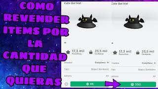 COMO REVENDER TUS ITEMS EN ROBLOX  COMPRA ITEMS Y VENDELOS POR EL PRECIO QUE QUIERAS 😱 [upl. by Sadnac836]