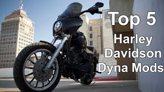 Top 5 HarleyDavidson Dyna Mods [upl. by Ggerg600]