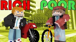 RICH VS POOR STUDENT  Minecraft Animation  MINECRAFT ANIMATION [upl. by Notsirt]