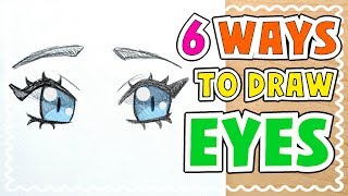 ☆ HOW TO DRAW 6 TYPES OF EYES  Tutorial ☆ [upl. by Anonyw508]