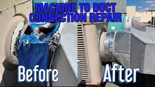 DIY Duct Repair  Rectangular To Round And Machine Connection [upl. by Casilda]