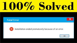 How To Fix Installation Ended Prematurely Because Of An Error Windows 1087 [upl. by Nostaw]