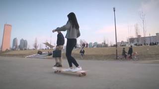 Hye rin kim Longboard girl Dancing yui Longboards amp Squid wheels [upl. by Acie]