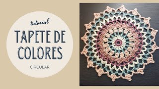 TAPETE a crochet Tutorial fácil paso a paso para principiantes MANDALA CENTRO DE MESA a ganchillo [upl. by Eimat]