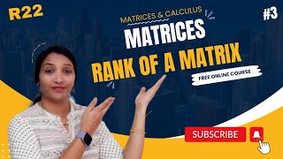 Matrices ampCalculus  Rank of a Matrix in Telugu  How to find Rank using Echelon Form of aMatrix [upl. by Sharman650]