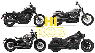 Bobber Comparison  Harley Davidson Honda Indian and Triumph [upl. by Rozanna]