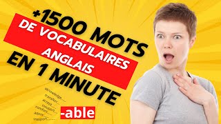 Vocabulary Hack  Apprenez 1500 Mots Anglais En Un Temps Record en 1 minute [upl. by Amice805]