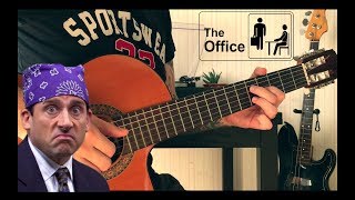 THE OFFICE OST Main Theme fingerstyle  tabs [upl. by Joyann]