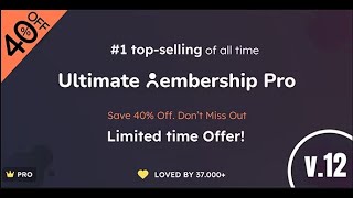 Exploring Ultimate Membership Pro WordPress Plugin Mastery  Item Review1 [upl. by Norrat713]