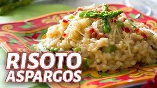 Como Fazer Risoto de Aspargos com Bacon [upl. by Varden]