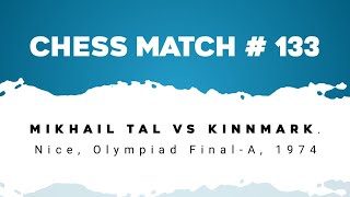 Mikhail Tal vs Kinnmark Nice Olympiad FinalA 1974 [upl. by Turley]