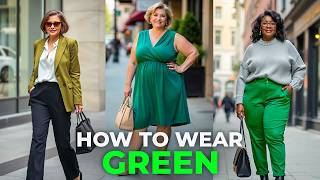 How to Wear GREEN Fashion Tips for Women Over 50 60 [upl. by Gentille]