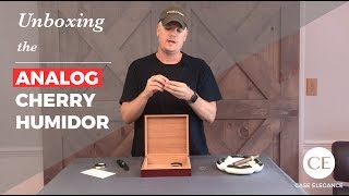 Unboxing the Analog Cherry Finished Humidor by Case Elegance [upl. by Yelena945]