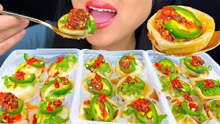 ASMR Dumplings COVERED with NEW Chili Onion Crunch Sauce Eating Show ASMR Phan [upl. by Nich]