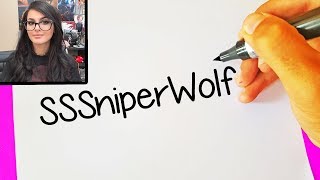 SSSniperWolf  How To Turn Words SSSniperWolf into Cartoon [upl. by Ennairam]