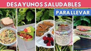 5 desayunos saludables Y FÁCILES PARA LLEVAR  Cocina de Addy [upl. by Annayt]