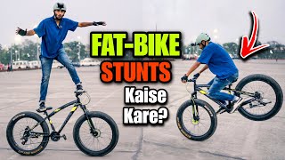 EXTREME FAT BIKE TRICKS  How to wheelie [upl. by Lehmann]