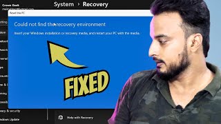 FIXED quotCould not find the recovery environmentquot on Windows 11  10  Cant reset Windows ✔️ [upl. by Seaddon]