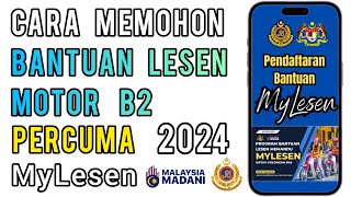 Cara mohon Bantuan Lesen Percuma 2024 [upl. by Sulrac]