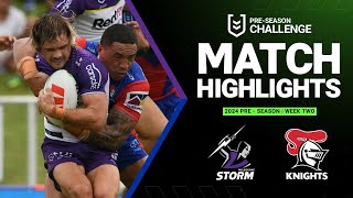 NRL Preseason 2024  Storm v Knights  Match Highlights [upl. by Schertz]