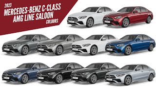 2023 MercedesBenz CClass AMG Line Saloon  All Color Options  Images  AUTOBICS [upl. by Nagah]