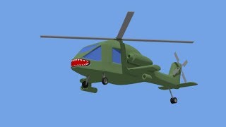 Military Assault Helicopter  A fairy tale about helicopters and airplanes for children [upl. by Enuj]