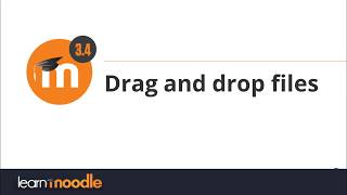 Dragging and dropping files Moodle 34 [upl. by Idissak]