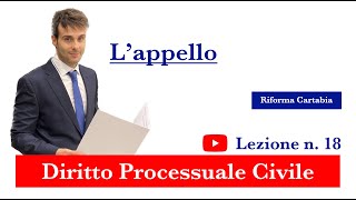 Procedura civile lezione n18 L’appello [upl. by Nadbus]