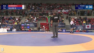 BRONZE FS  58 kg W OLEJNIK POL df V SKURIKHIN RUS by forfeit 00 [upl. by Hteboj]