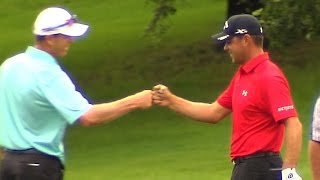 Gary Woodland aces the 14th hole at ATampT Byron Nelson [upl. by Ynagoham]