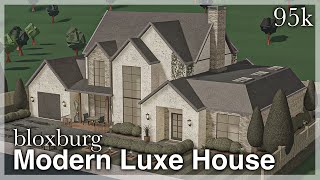 Bloxburg  Modern Luxe Family House Speedbuild exterior [upl. by Nevek224]