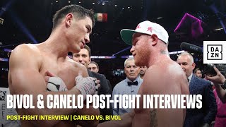 Dmitry Bivol and Canelo Alvarez  Post Fight Interviews [upl. by Anilahs]