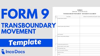 How to Create a Form 9 Transboundary Movement Document for Recycled Exports [upl. by Netsoj]