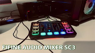 UNBOXING  AUDIO MIXER FIFINE AMPLIGAME  SC3 [upl. by Annait]