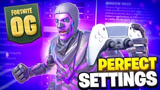 UPDATED Best OG Fortnite Season Controller SETTINGS  Sensitivity PS5XBOXPC [upl. by Isabea]