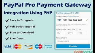 PayPal Pro Payment Gateway Integration in PHP [upl. by Korey369]