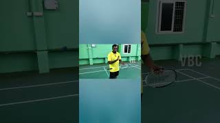 how to hold the forehand grip in badminton vasanthbadmintoncoach [upl. by Esalb]