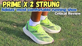 Adidas Most comfortable running shoe Prime X 2 Strung unbiased critical run review primex2strung [upl. by Nmutua]