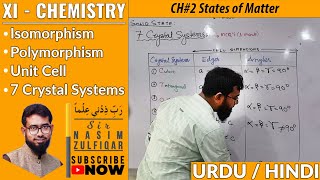 Isomorphism amp Polymorphism  Unit Cell  7 Crystal System  UrduHindi  XI  Chemistry [upl. by Maidy]