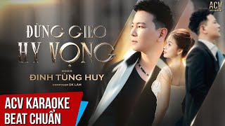 ACV Karaoke  Đừng Gieo Hy Vọng  Đinh Tùng Huy  Beat Tone Nam Chuẩn [upl. by Cohe]