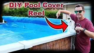 Easy DIY Pool Cover Reel  How To Install and Use  Roll Up Your Pool Cover [upl. by Leftwich]