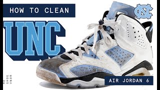 How To Clean UNC Air Jordan 6 [upl. by Lacombe]