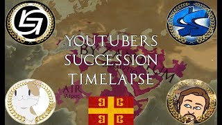 EU4 Youtubers Succession Timelapse  Byzantium  GGParker Sansho TheSocialStreamers [upl. by Hillman267]