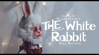 ALICE IN WONDERLAND  THE WHITE RABBIT  Doll Repaint and custom  Monster High OOAK  etellan [upl. by Alenson408]