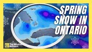 Spring Storm Threatens Heavy Rain and 10 cm of Snow for Ontario [upl. by Risay]