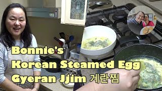 KOREAN STEAMED EGG  Bonnies Quick amp Easy Version  Gyeran Jjim 계란찜 [upl. by Borries]