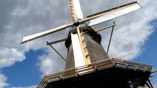 Working flour windmill in Holland [upl. by Inafetse6]