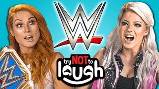 WWE Superstars React To Try To Watch This Without Laughing Or Grinning [upl. by Garceau]