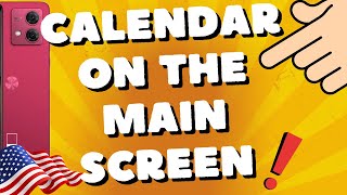 how to put the calendar on the main screen Motorola Moto G54 5G G84 G73 G53 and Edge 40 [upl. by Virge]