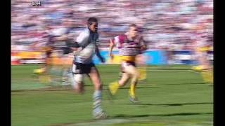 1996 Semi Final Cronulla Sharks Vs Brisbane Broncos David Peachey Try [upl. by Ecnerwal]